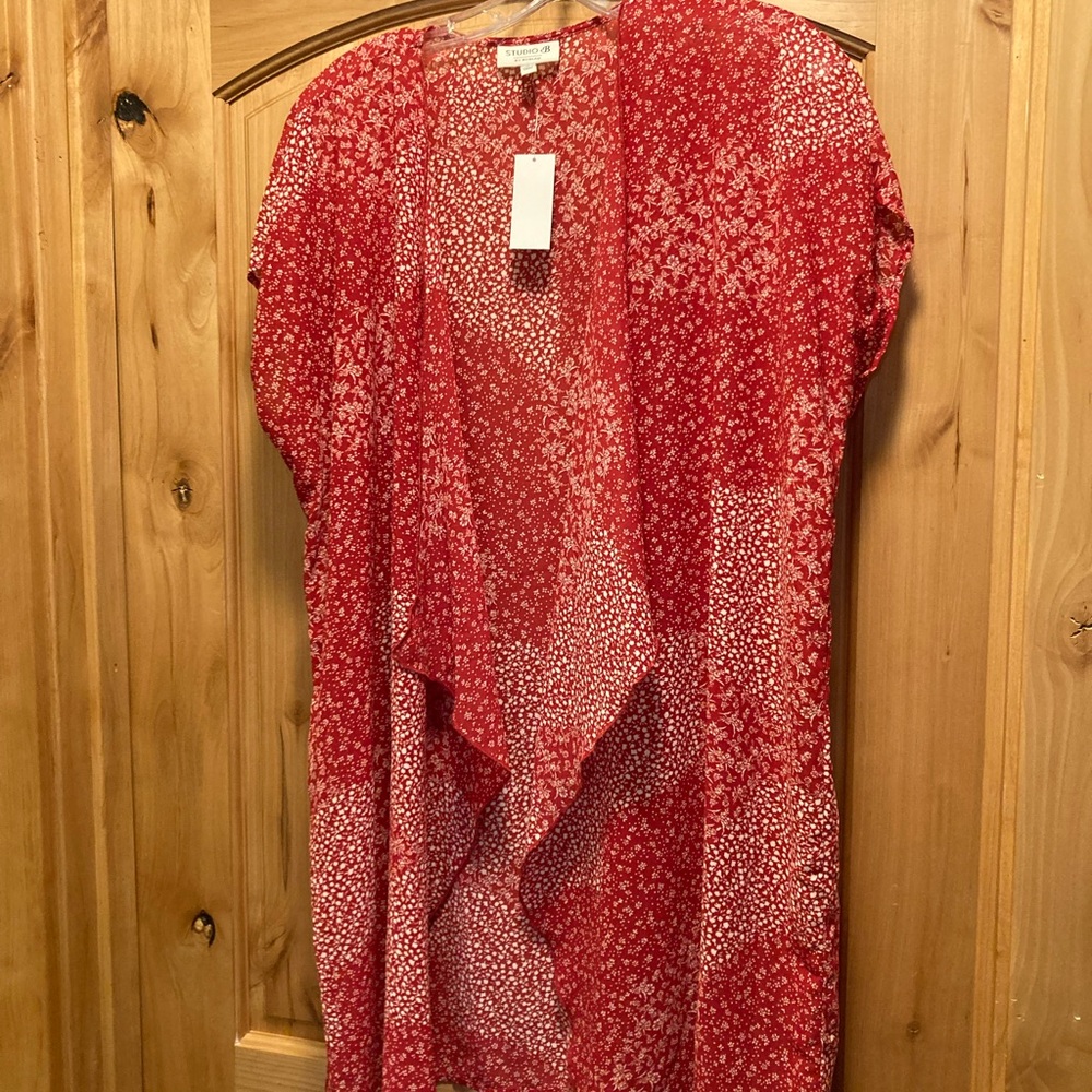 Red Floral Duster